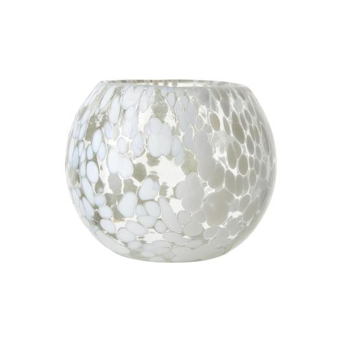 Varmelysholder - Dot - Hvit/isblå - Ø13 x 10 cm - www.frokenfraken.se