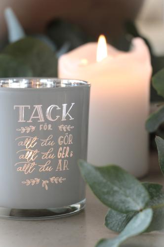 Maja Lykta - Tack - 7 x 8 cm - Til fordel for Barncancerfonden - www.frokenfraken.se