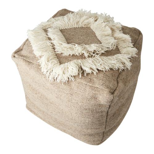 Puff - Beige/Ivory - 45 x 45 x 45 cm - www.frokenfraken.se