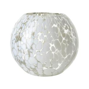 Varmelysholder - Dot - Hvit/Isblå - Ø15 x 13 cm - www.frokenfraken.se