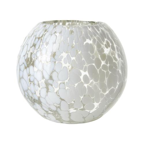 Varmelysholder - Dot - Hvit/Isblå - Ø15 x 13 cm - www.frokenfraken.se