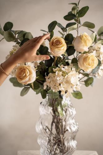 Bukett - Hortensia/Ros/Eucalyptus - www.frokenfraken.se