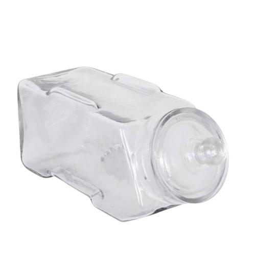 Glasbeholder liggende med lokk - Gamle dagers godteriboks - 11 x 25 cm - www.frokenfraken.se