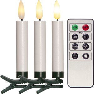 Juletrebelysning - LED - Trådløs - 12 cm - 10 stk - www.frokenfraken.se