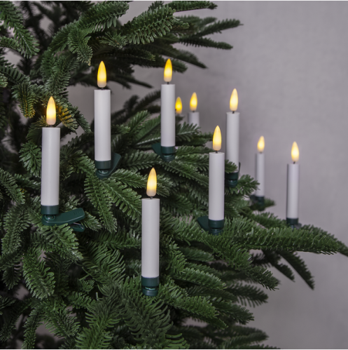 Juletrebelysning - LED - Trådløs - 12 cm - 10 stk - www.frokenfraken.se
