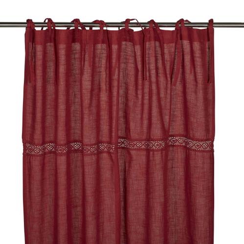 Gardiner - Blonder - Knytebånd - Rød - 2 X 115 X 240cm - www.frokenfraken.se