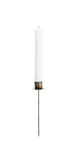 Lysstake - Antikk messing - 18 cm - www.frokenfraken.se