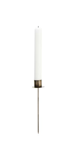 Lysstake - Antikk messing - 18 cm - www.frokenfraken.se
