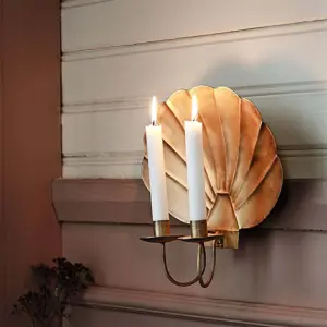 Lampe Snegle Antikk Messing - 28 x 27 cm - www.frokenfraken.se