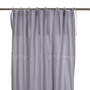 Gardiner - Blonder - Knytebånd - Grå - 2 X 120 X 240cm - www.frokenfraken.se