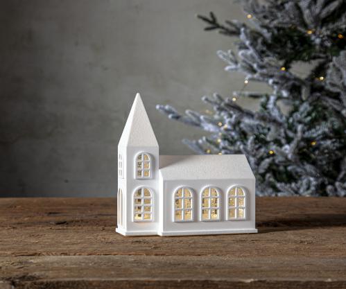 Innendørs dekorasjon Kirke - 20,5 cm - www.frokenfraken.se