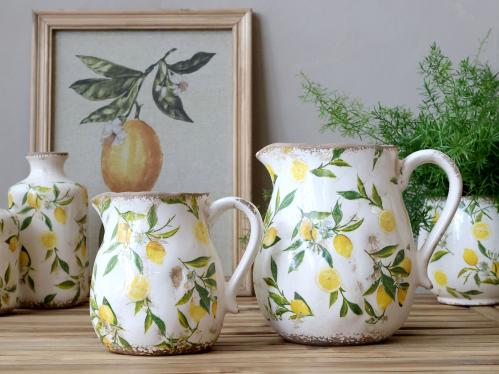 Krukke - Vase - Kanne - Sitron - Ø13 x H16 cm - www.frokenfraken.se
