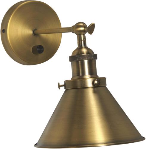 Vegglampe Anton - Antikmessing 18cm - www.frokenfraken.se