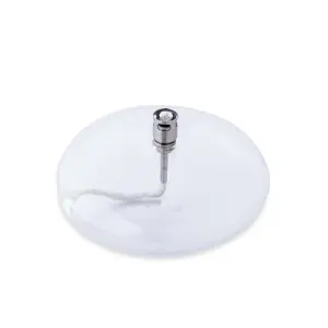 Oljelampe - Glass - Rund Platt - Sølv - Ø14 cm - www.frokenfraken.se