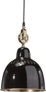 Cleveland Taklampe - Svart/Antikmessing 23cm - www.frokenfraken.se