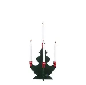 Lysstake - Gran i tre - Gamle julepynt - 21 cm - www.frokenfraken.se