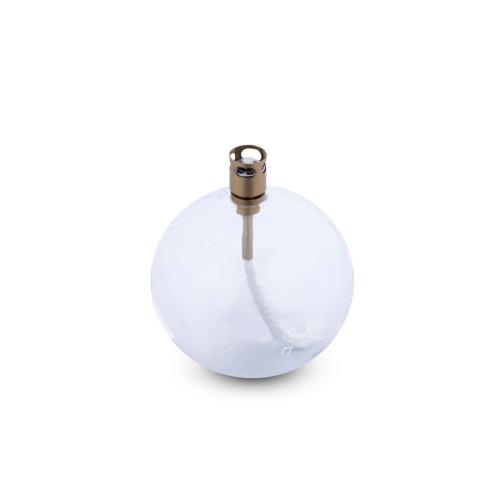 Oljelampe - Glass - Rund Boll - Messing - Ø9 cm - www.frokenfraken.se