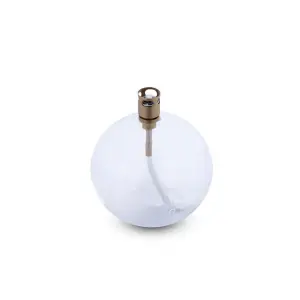 Oljelampe - Glass - Rund Boll - Messing - Ø9 cm - www.frokenfraken.se