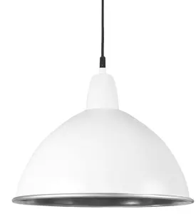 Klassisk taklampe - Hvit/Sølv 47cm - www.frokenfraken.se