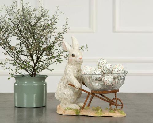 Hare med glasskål - 32 x 18 cm - www.frokenfraken.se