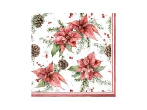 Servietter - Julestjerne - 20-pakning - 33 x 33 cm - www.frokenfraken.se
