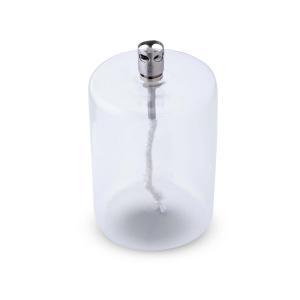 Oljelampa - Glas - Cylinder - Silver - 11,5 x 8 cm - www.frokenfraken.se