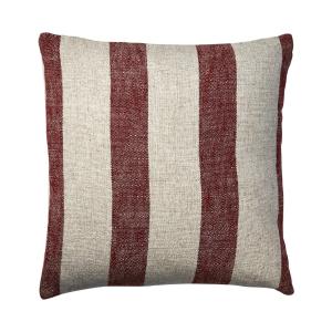 Putetrekk - Stripet Rød/Natur - 50 x 50 cm - www.frokenfraken.se