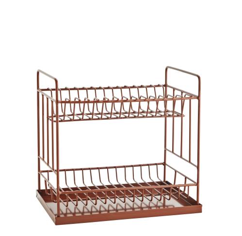 Diskstativ med brett - Rustfritt stål - 35 x 25 x 33,5 cm - www.frokenfraken.se