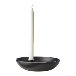 Lysstake - Svart Skål - Ø20 x 0,70 x 5 cm - www.frokenfraken.se