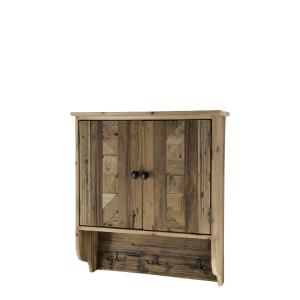 Veggskap med kroker – Tre – 48 x 42 x 16 cm - 2-pakning - www.frokenfraken.se