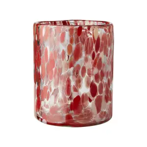 Varmelysholder M - Rød - Ø10 x 12 cm - www.frokenfraken.se