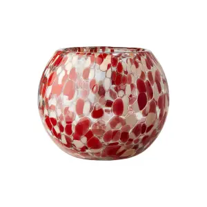 Varmeljusholder M - Rød - Ø13 cm - www.frokenfraken.se