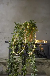 Lyslenke - Jute - 40 LED-lys - 2 m - www.frokenfraken.se