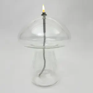 Oljelampe XL – Glass – Soppformet – Glass – Ø14 x 18 cm - www.frokenfraken.se