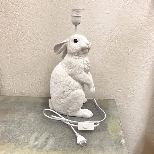 Lampfot - Kanin - Hvit - 44 cm - www.frokenfraken.se
