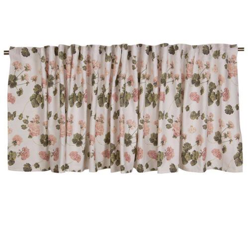 Gardinkappe - Pelargon - Lysrosa - 55 x 250 cm - www.frokenfraken.se