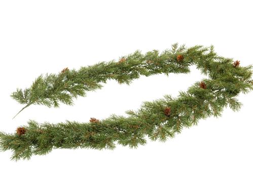 Grangirlang - Grønn med kongler - 180 cm - www.frokenfraken.se