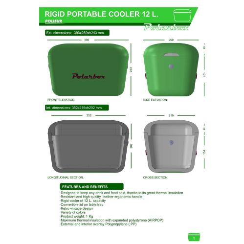 Polarbox Kjølebag - Retro - Lilla - 12 Liter - www.frokenfraken.se