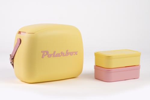 Polarbox Kylväska - 2st matbokser - Retro - Gul - 6 Liter - www.frokenfraken.se