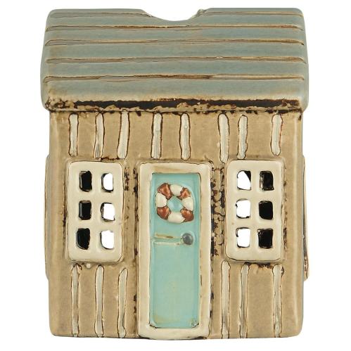 Lyslykt - Hus - LØKKEN - Beige - 10cm - www.frokenfraken.se