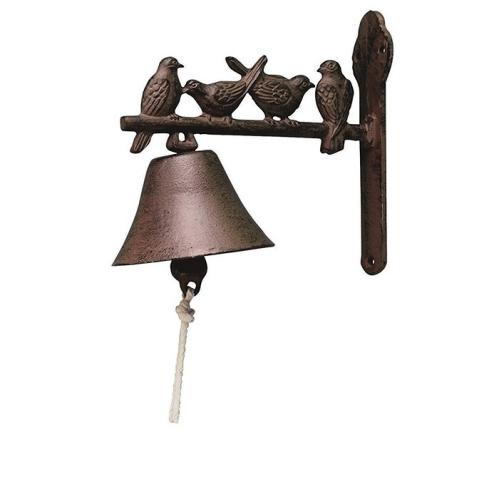 Ringeklokke - Dørklokke - Fugler - Jern - 14 x 19 cm - www.frokenfraken.se