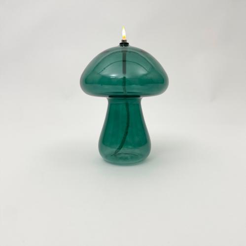 Oljelampe X – Soppformet – Grønn – Ø14 x 18 cm - www.frokenfraken.se