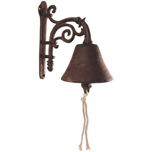Klokke - Dørklokke - Skoleklokke i støpejern - rust - www.frokenfraken.se
