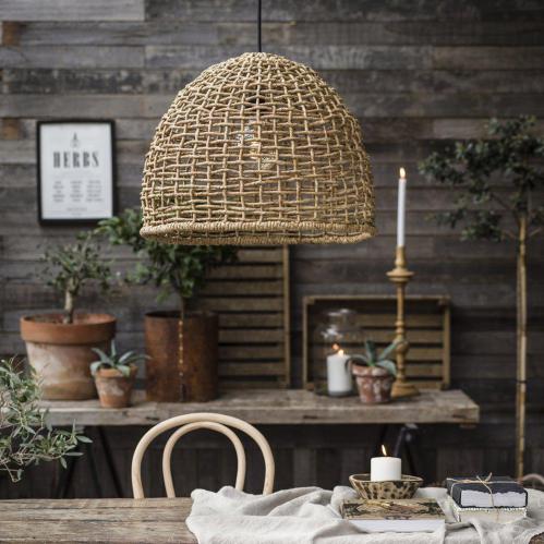 Lampe - Rattan - Natur - Ø57 cm - www.frokenfraken.se