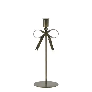 Lysestake med sløyfe – Jern – 27 cm - www.frokenfraken.se
