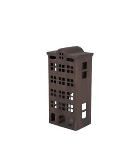 Lykta Hus Metall - rust - 20 cm - www.frokenfraken.se