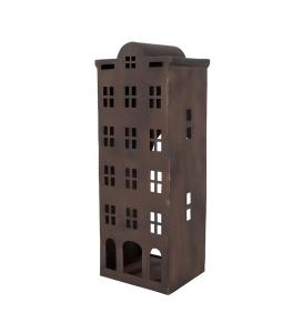 Lykta Hus Metall - rust - 40 cm - www.frokenfraken.se