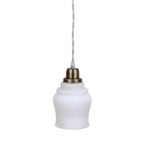 Taklampe Selma Antikk Messing - Hvit - Ø12 x H18 cm - www.frokenfraken.se
