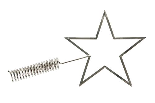 Juletre stjerne - Metall - Sølv - 18 x 30 cm - www.frokenfraken.se