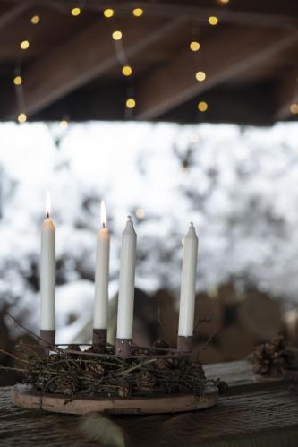 Lysstake - Adventsstake - Rustfritt - Kubbelys - Ø 21,7 cm - www.frokenfraken.se